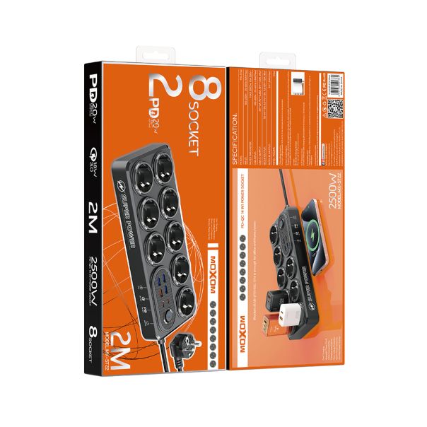 MOXOM Produžni kabl MX-ST22, crna - R2147