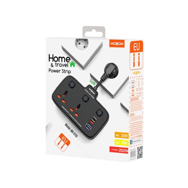 MOXOM Produzni adapter MX-ST10 Home&Travel, crna - R2148