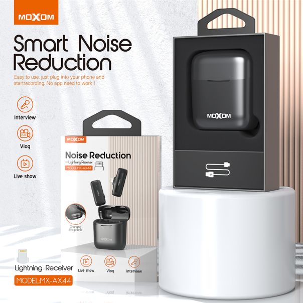 MOXOM Mikrofon bluetooth MX-AX44 Lightning, crna - R2180