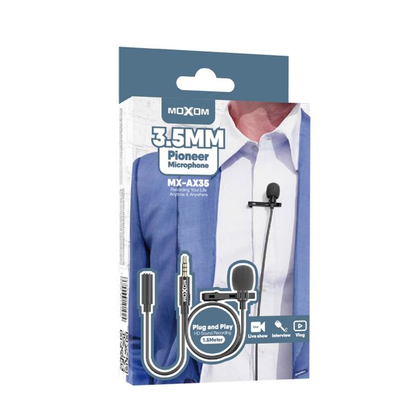 MOXOM Mikrofon MX-AX35 3.5mm, crna - R2182