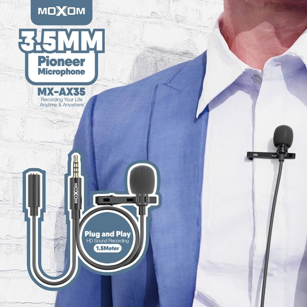 MOXOM Mikrofon MX-AX35 3.5mm, crna - R2182