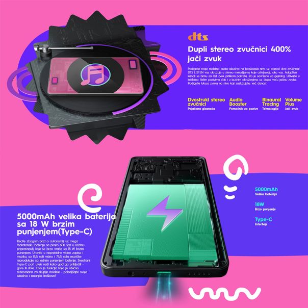 TECNO Spark 20C 4/128GB, bela - R2188