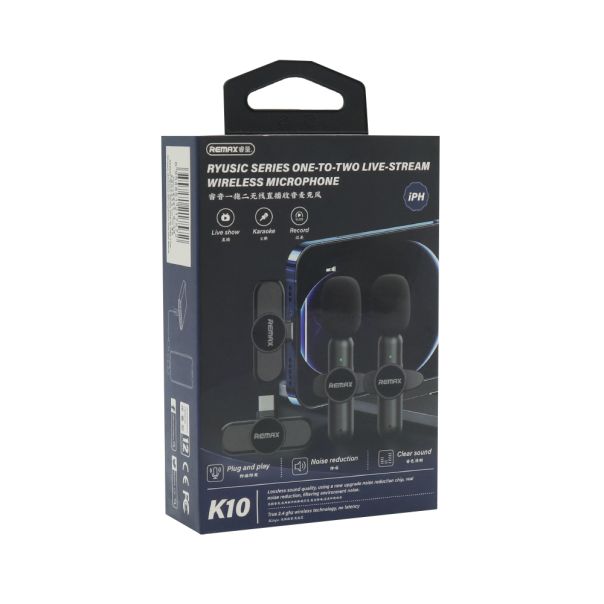 REMAX Mikrofon bluetooth K10 Lightning, crna - R2196