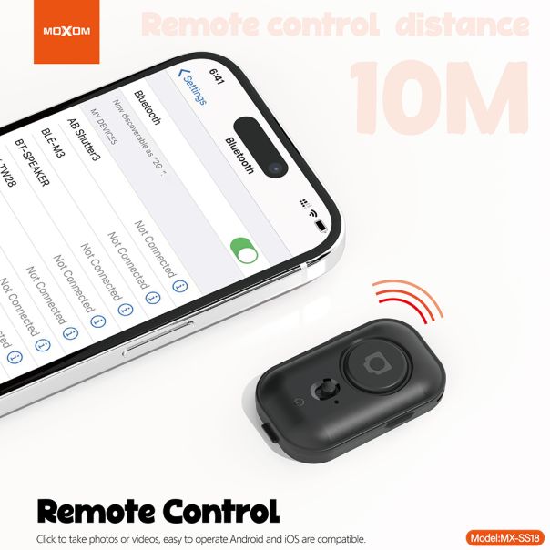 MOXOM Selfie držač MX-SS18 sa rotacijom 360 stepeni, crna - R2226