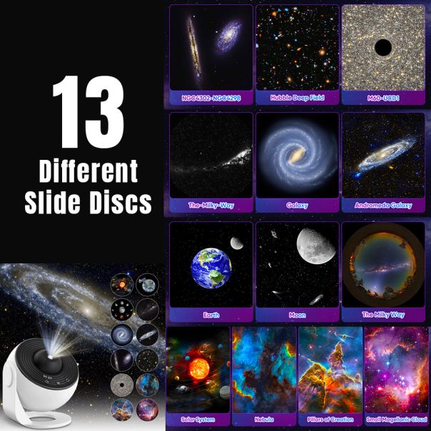 Projektor zvezdano nebo 360 stepeni rotacija (Starry Night Sky), bela - R2257