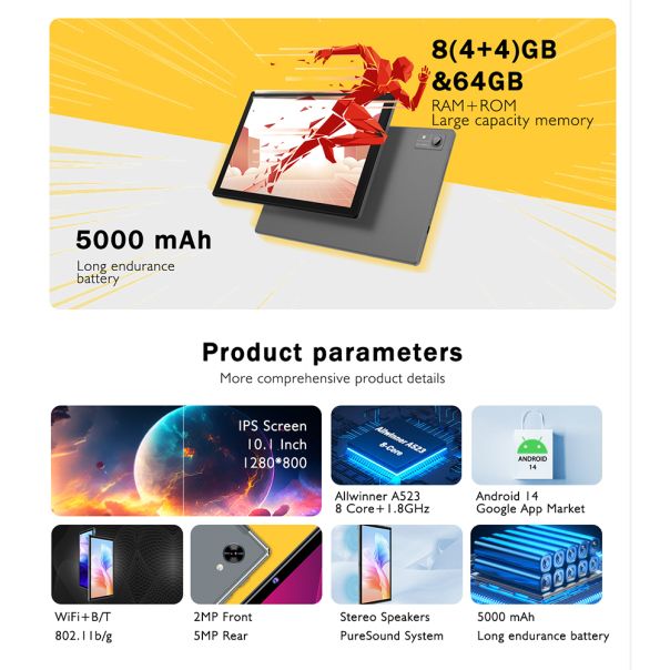 Wintouch tablet A50 10.1 inca sa tastaturom crni - EP3046632