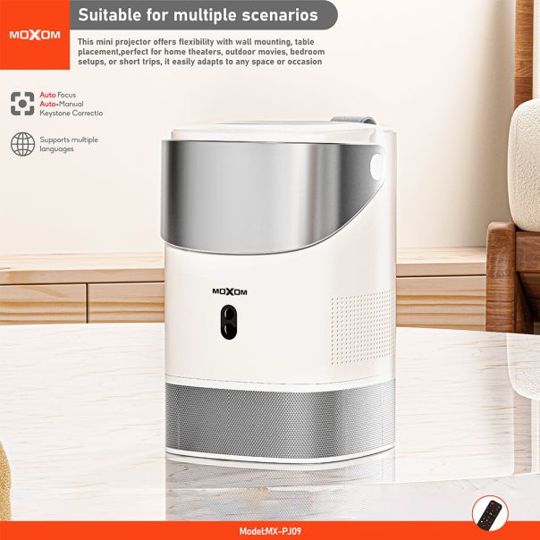 MOXOM Projektor MX-PJ09, bela - R2276