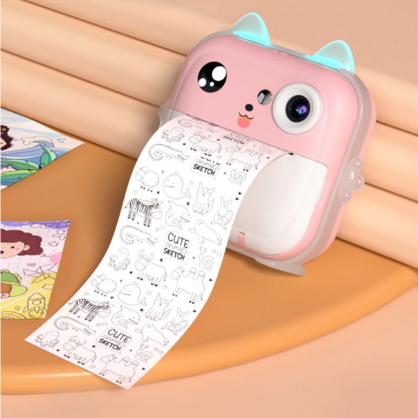 Mini camera printer Q5, roza - R2280