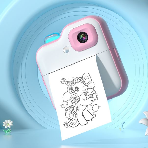 Digitalni fotoaparat sa štampačem za decu Q6, roza - R2282