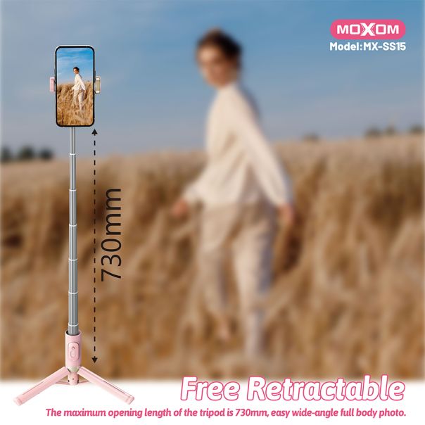 Selfie drzac/tripod Moxom MX-SS15 pink - EP3090751