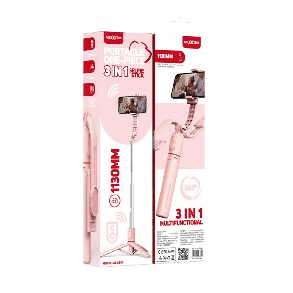 Selfie drzac/tripod Moxom MX-SS16 pink - EP3090754