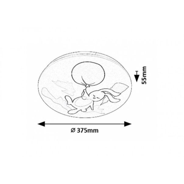 Rabalux Dečija rasveta Hopply LED 24W bela (71409) - RAS003175A00000