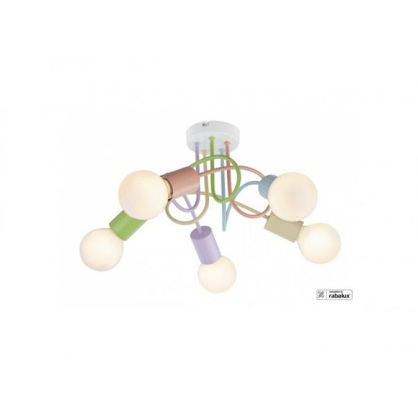 Rabalux Dečija rasveta Linett E27 5x MAX 40W višebojna (6340) - 6340