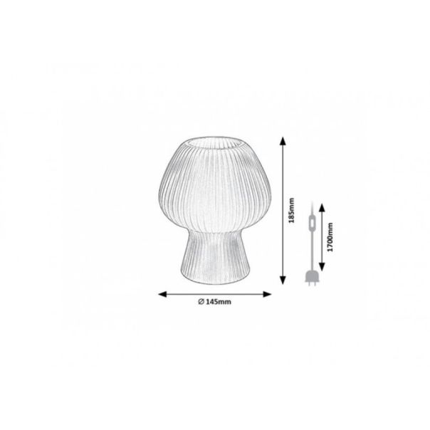 Rabalux Dekorativna rasveta Vinelle E14 1x MAX 60W staklo u boji dima (74024) - RAS002862A00000