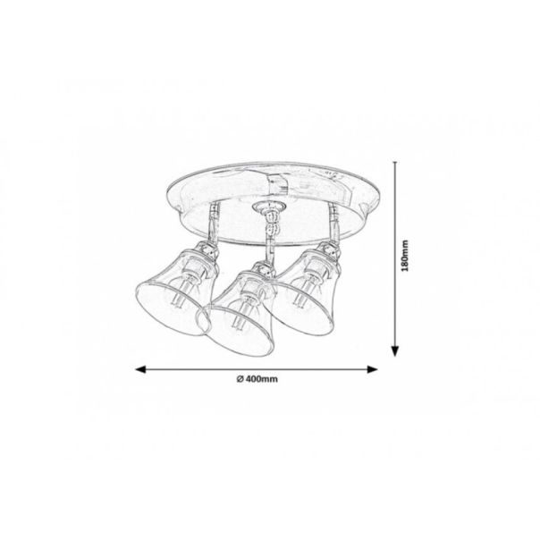 Rabalux Kupatilska rasveta Antoine E14 3x MAX 40W hrom (3210) - 3210