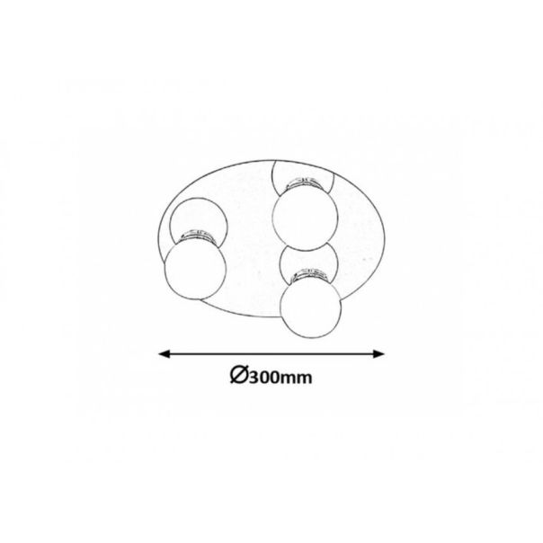 Rabalux Kupatilska rasveta Becca G9 3X MAX 28W hrom (2113) - 2113-1