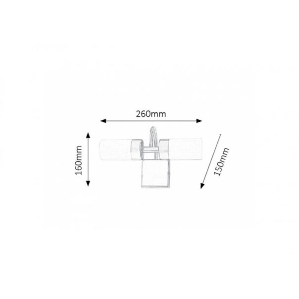 Rabalux Kupatilska rasveta Betty LED 2x 4W bronzana (5746) - 5746