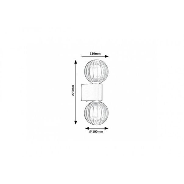 Rabalux Kupatilska rasveta Colzar G9 2x MAX 35W mat crno (75022) - RAS002973A00000