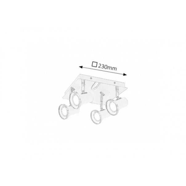 Rabalux Kupatilska rasveta Steve GU10 4x MAX 15W bela (5500) - 5500