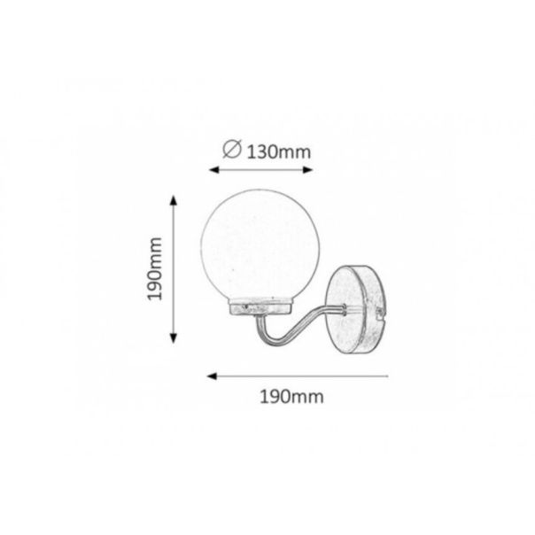 Rabalux Kupatilska rasveta Togo E14 1x MAX 40W bela (5827) - 5827-1
