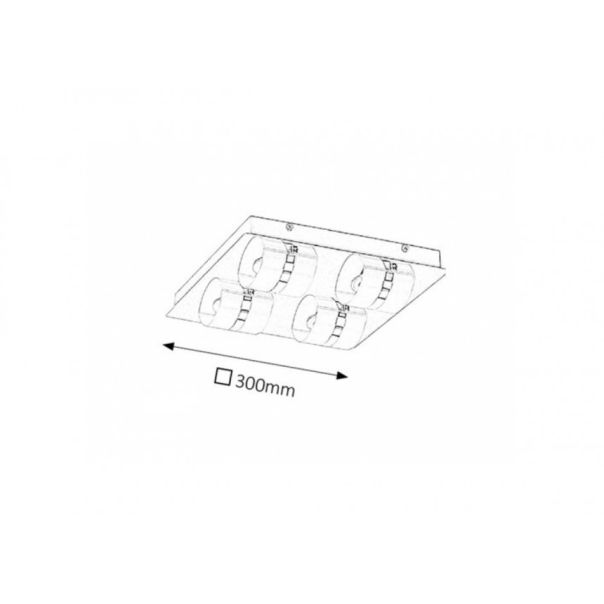 Rabalux Kupatilska rasveta Tony LED 4x 5W hrom (5492) - 5492