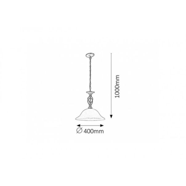 Rabalux Luster Beckworth E27 1x MAX 60W bronzana (7136) - 7136-1