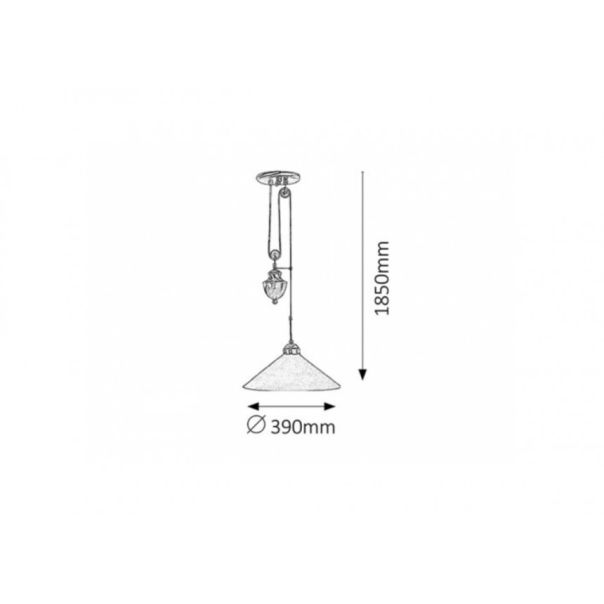 Rabalux Luster Marian E27 1x MAX 100W bronzana (2706) - 2706