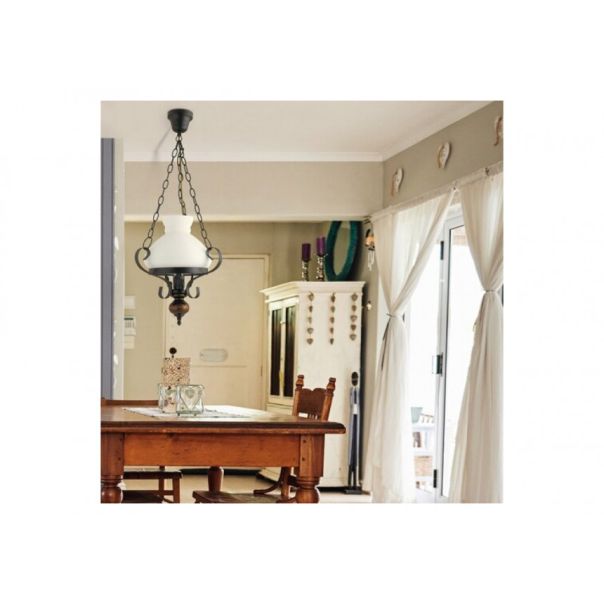 Rabalux Luster Petronel E27 1x MAX 60W mat crno (7076) - 7076