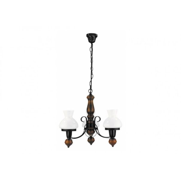 Rabalux Luster Petronel E27 3x MAX 60W mat crno (7078) - 7078-1