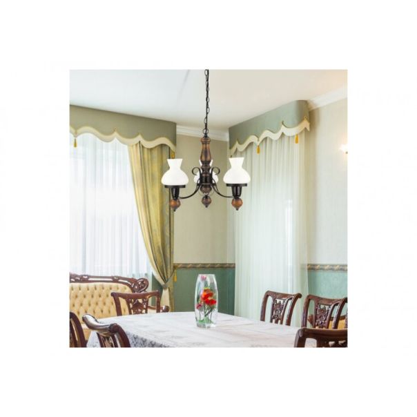 Rabalux Luster Petronel E27 3x MAX 60W mat crno (7078) - 7078-1