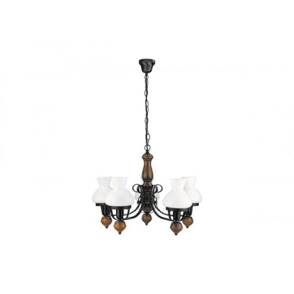 Rabalux Luster Petronel E27 5x MAX 60W mat crno (7079) - 7079