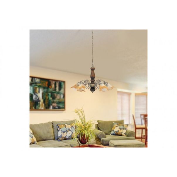 Rabalux Luster Rustic 3 E14 5x MAX 40W bronzana (7095) - 7095