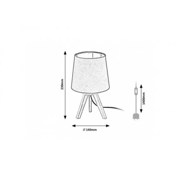 Rabalux Noćna svetla Lychee E14 1x MAX 25W bukva (2068) - 2068-1