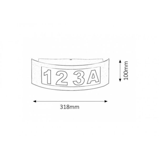 Rabalux Osvetljenje kućnog broja Innsbruck E27 1x MAX 14W brušeni hrom (8749) - 8749