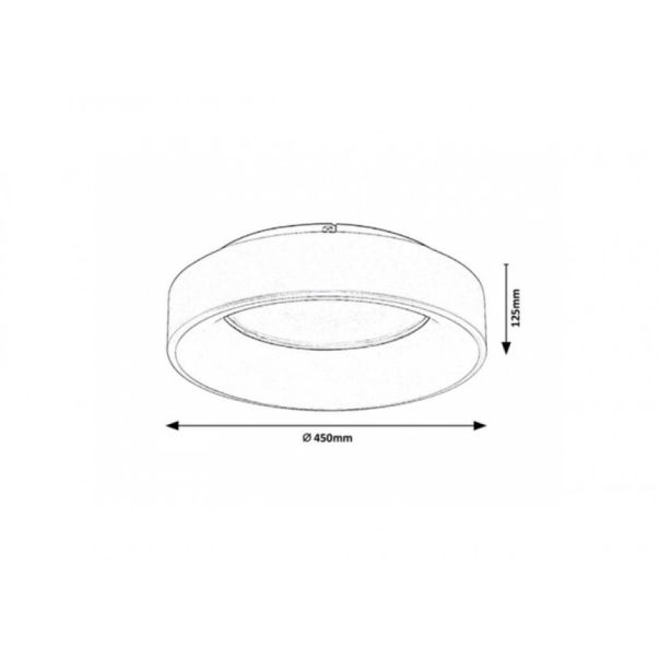 Rabalux Plafonjera Adeline LED 24W sivo (3928) - 3928