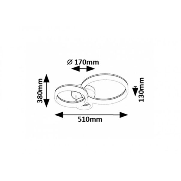 Rabalux Plafonjera Amilia LED 24W crna (71385) - RAS003154A00000