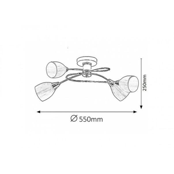 Rabalux Plafonjera Amy E14 4x MAX 60W hrom (2598) - 2598