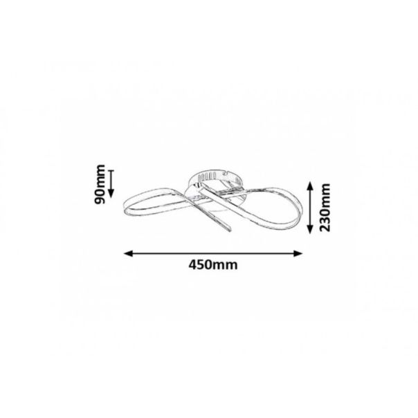 Rabalux Plafonjera Aniela LED 20W hrom (2187) - 2187-1