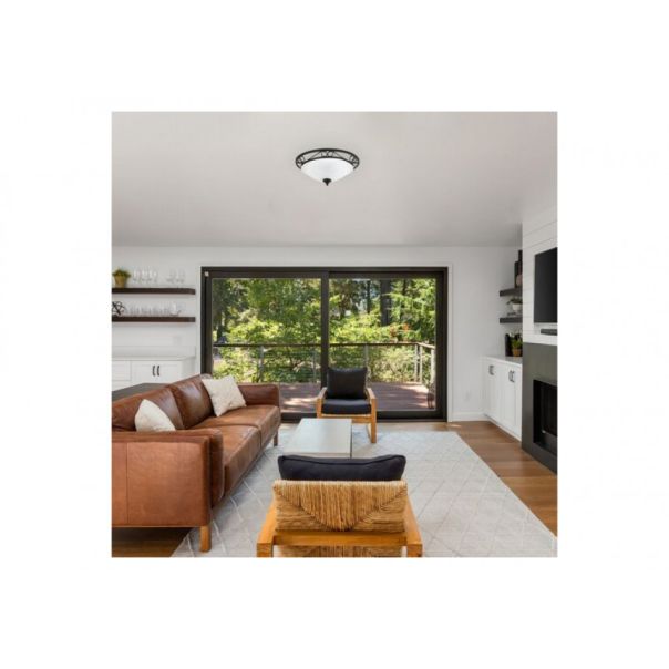 Rabalux Plafonjera Athen E27 2x MAX 60W crna (3722) - 3722