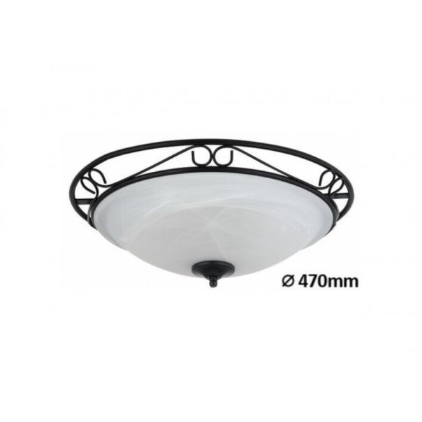Rabalux Plafonjera Athen E27 3x MAX 60W crna (3723) - 3723
