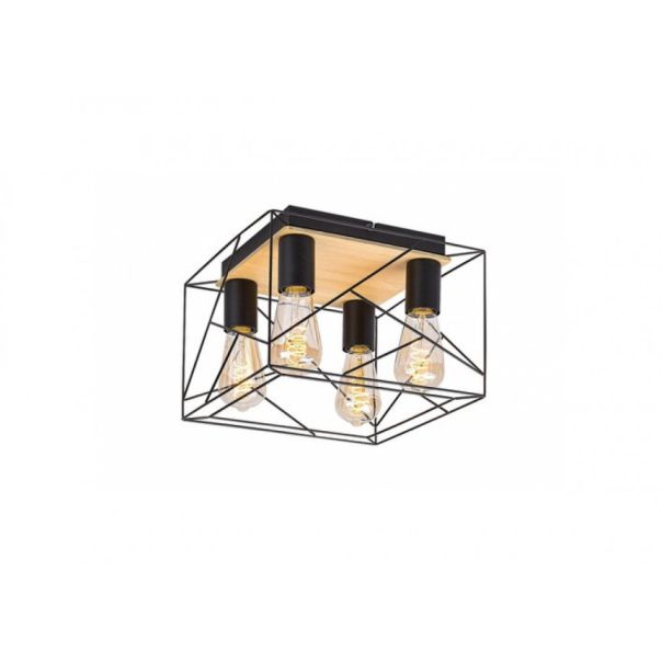 Rabalux Plafonjera Boire E27 4x MAX 40W crna (71024) - 71024-1