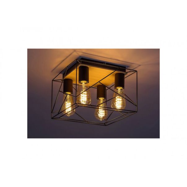 Rabalux Plafonjera Boire E27 4x MAX 40W crna (71024) - 71024-1