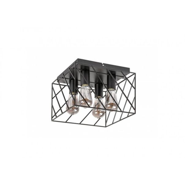 Rabalux Plafonjera Boroo E27 4x MAX 25W mat crno (71027) - 71027