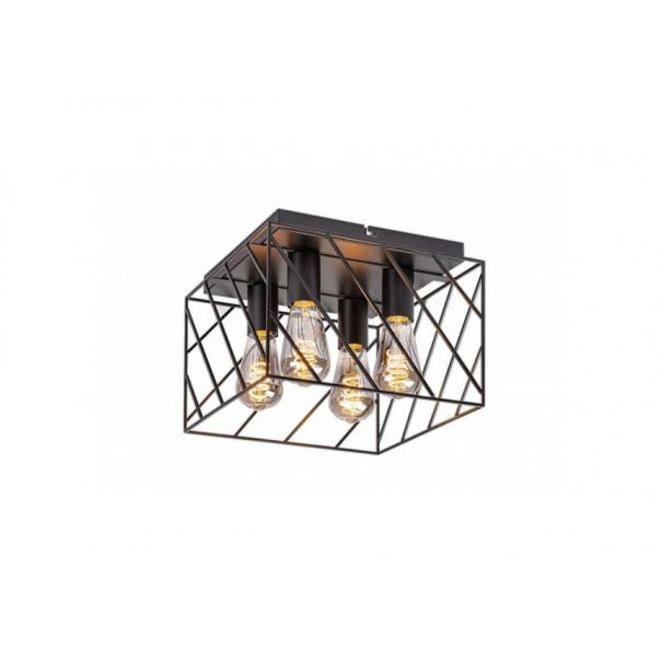 Rabalux Plafonjera Boroo E27 4x MAX 25W mat crno (71027) - 71027