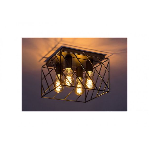 Rabalux Plafonjera Boroo E27 4x MAX 25W mat crno (71027) - 71027
