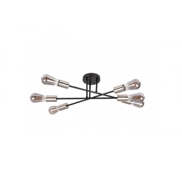 Rabalux Plafonjera Branwen E27 6x MAX 25W mat crno (71026) - 71026-1