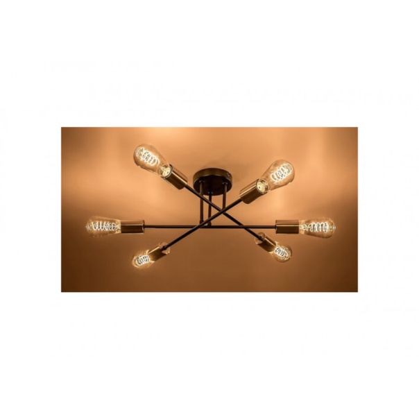 Rabalux Plafonjera Branwen E27 6x MAX 25W mat crno (71026) - 71026-1
