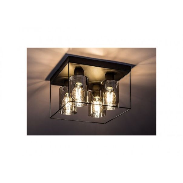 Rabalux Plafonjera Chadwick E27 4x MAX 25W crna (71034) - 71034