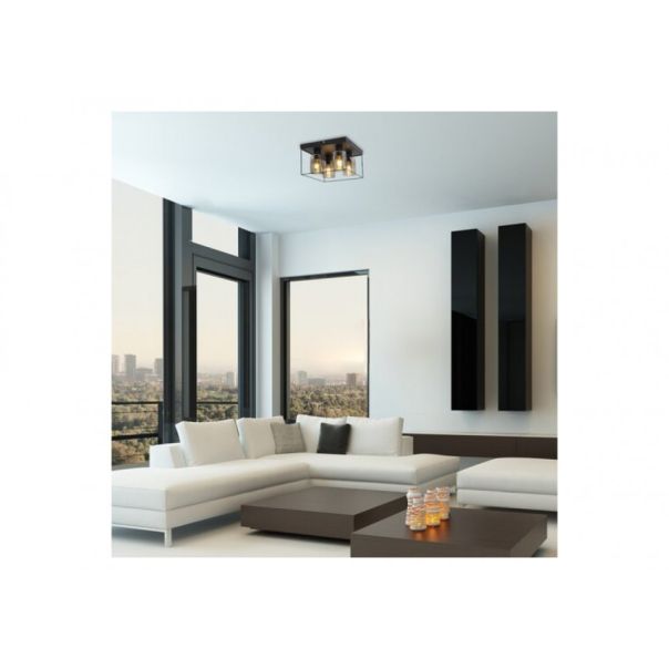 Rabalux Plafonjera Chadwick E27 4x MAX 25W crna (71034) - 71034