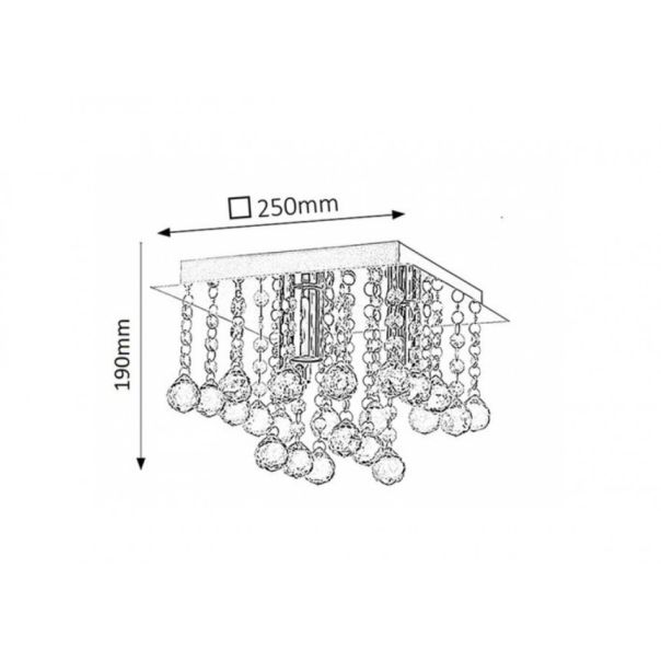 Rabalux Plafonjera Corinna E14 3x MAX 40W hrom (2617) - 2617